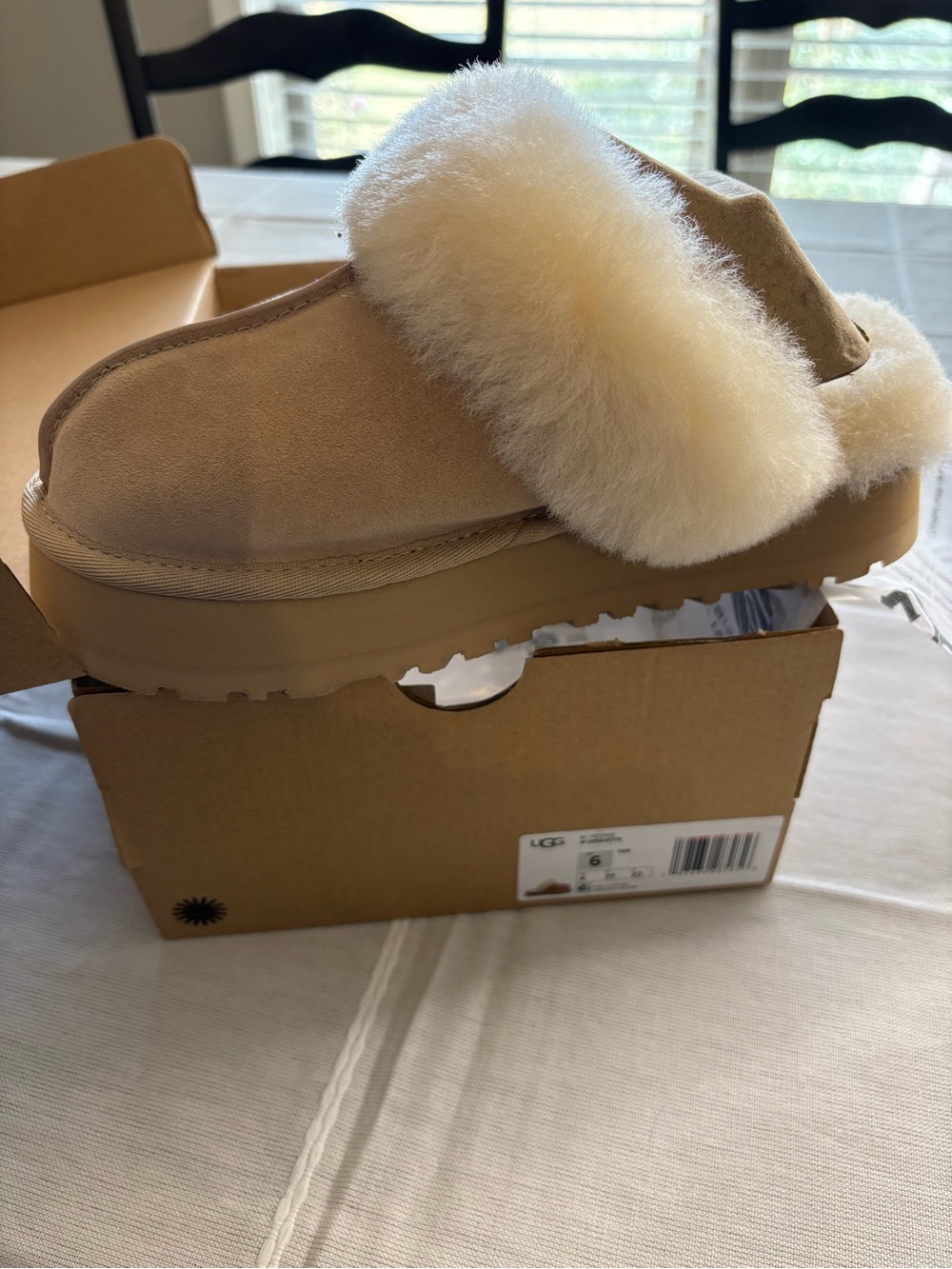 UGG Women's Sandstone Suede Shearling Clog Mule